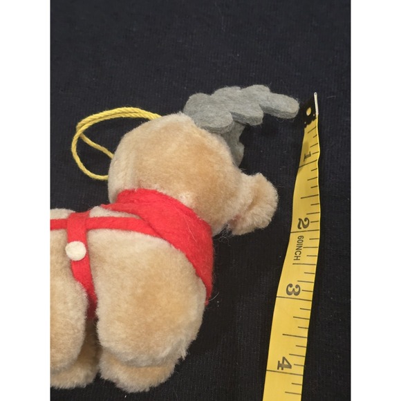 Vintage 1985 McDonalds Coca Cola Plush Reindeer Christmas  Ornament Happy Meal - Picture 8 of 8